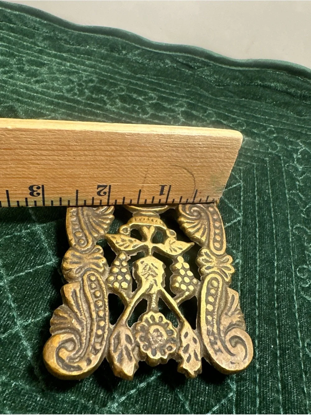 Vintage Ornate Mini Brass Pivot